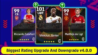 Biggest Rating Upgrade & Downgrade After New Update v4.0.0 In eFootball 2025 Mobile