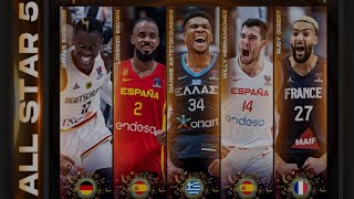 EuroBasket 2022 All Star 5 | D Schroder | L Brown | G Antetokounmpo | W Hernangomez | Rudy Gobert