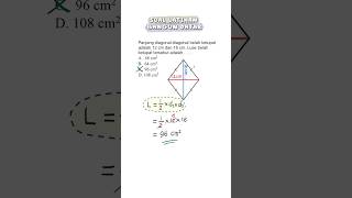 MUDAH, Cara Menghitung Luas Belah Ketupat #shortsmaths