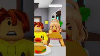 SHE WAS MEAN TO HER NEW BROTHER IN ROBLOX.. #roblox #brookhaven #shorts