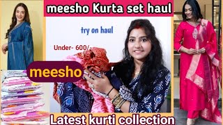 Meesho Kurta set haul | meesho latest kurta set haul | meesho kurta set haul under 500 | Kurti | New