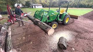 Servicing My Wood Splitter and Splitting then Stacking Wood