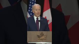 President Biden: a joint press conference with Canadian Justin Trudeau #ytshorts #youtubeshorts