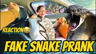 FAKE SNAKE PRANK 🐍 CRAZY REACTIONS😂😂