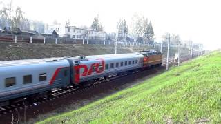 [RZD]ЧС2Т-1033 с пассажирским поездом №242А Москва-Мурманск