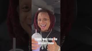 #trippieredd tries the #grimaceshake 😂😂😂 #trend #viral