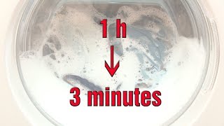 Washing at an accelerated pace Compression from 1 hour to 3 minutes Jeans program