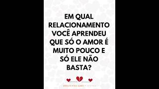 "A Importância do Planejamento no Relacionamento Mais que Amor"Em qual relacionamento você aprendeu?