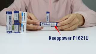 Keeppower USB Rechargeable 16650 Battery P1621U --- Replacement for Protected 18650/RCR123A/16340