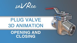 Plug Valve 3D Animation - Opening and Closing