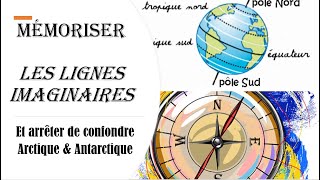 🌍Les différences entre l'ARCTIQUE& l'ANTARTIQUE- MEMORISER les lignes IMAGINAIRES- GEOGRAPHIE FACILE