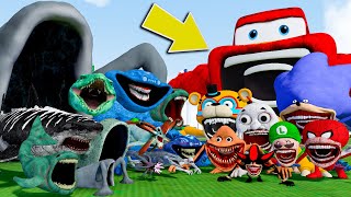 ALL NEW SEA MONSTERS VS ALL NEW SONIC TAPES FAMILY in Garry's Mod!