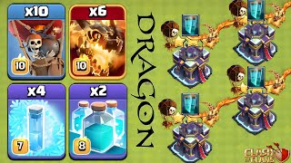 6 SUPER DRAGON + 10 BALLOON + 2 CLONE + 4 FREEZE!! Best Th15 Attack Strategy in Clash of Clans