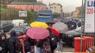 Avellino campetto santa Rita studenti pullman pioggia