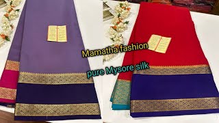 Pure Mysore silk sarees//Silk Mark certified//Price:10400/-110gsm thickness//Order no 9000949464