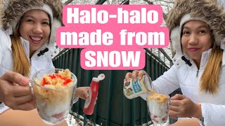 Instant Halo-Halo from Snow | Food vlog