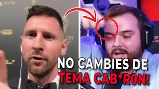 💥¡ÚLTIMA HORA! Messi se ENFADA con Ibai llanos en la GALA del BALÓN de ORO