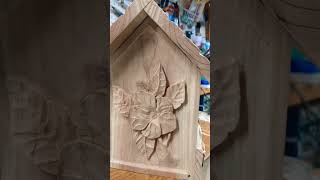 bird feeder power carving dragonfly and flower - Assembled! #dremel #christmas #carving #jesus