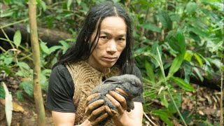 SURVIVAL CHALLENGE - JUNGLE MAN grows vegetables, raises rabbits