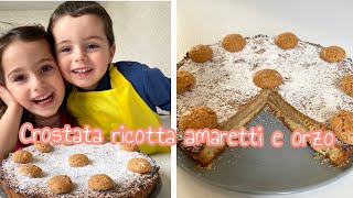 Torta crostata ricotta e amaretti