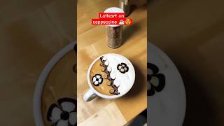 latte art on capachino 🎂 😍#shorts#cake#birthdaycake  #makeup#trending  #youtubeshorts#viral