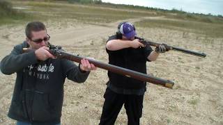 Shooting .50 Calibur Flintlock Rifles