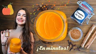 Puré de calabaza y Pumpkin Pie Spice EN MINUTOS. Para tus recetas de otoño,  dulces y saladas.