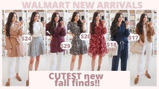 Walmart FALL NEW ARRIVALS! 🍂 cutest new fall outfit ideas | Sweaters, mules, jeans, dresses and more