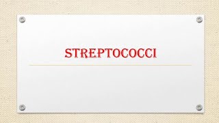 Microbiology 2 ; Lec 2 ; Streptococci