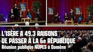 Intervention de Raquel Garrido au meeting NUPES sur la 6e République à Domène.