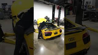 Audi R8 in Vegas Yellow looking proper with our V10 Intake Manifold 💛