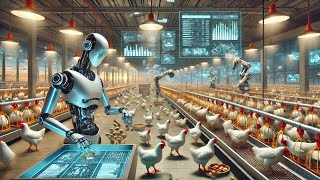 How US Farmers Use 🤖 Robots and Machines 🐔 to Raise Millions of Chickens Efficiently