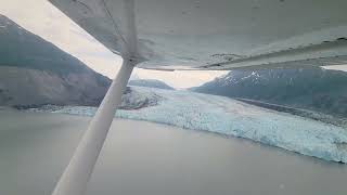 Flying from Anchorage to the Knik Glacier #anchorage #knikriver #glacier #chugach