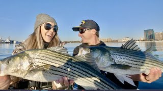 Stud STRIPED BASS on Light Action Tackle and Jigs! CATCH, CLEAN, COOK!