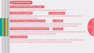 La Fiscalité des Entreprises -Les Conditions de déductibilité des charges-