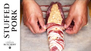 Pork Tenderloin Butchery | Sausage meat and pepper stuffing, wrapped in bacon