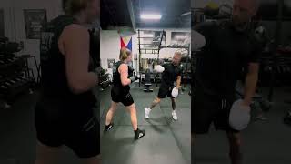 Southpaw Mittwork Combination to Try | Glenn Holmes Boxing Fitness #shorts