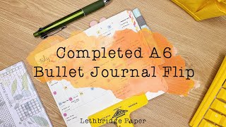 Completed A6 Bullet Journal Flip Through