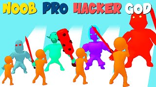 NOOB vs PRO vs HACKER vs GOD in Combat Master 3D | GokuNoob