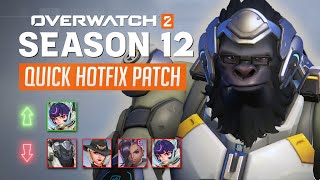 NERFS to Winston, Ashe, Sombra finally! | Overwatch 2 - Season 12 Hotfix patch 2