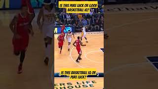 "Basketball Magic: Jaw-Dropping Passes and Unbelievable Luck!"#nba #basketball #shorts