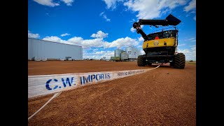 Using recovery straps for a bogged harvester