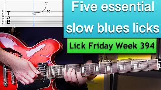 Five Great Dm Slow Blues Licks - Lick Friday Week 394 - Inc Backing Track