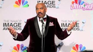 Steve Harvey Backstage at the NAACP Image Awards says he doesn't deserve his success!