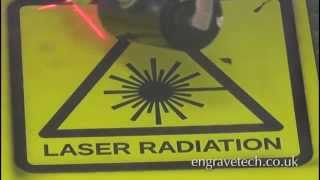 Laser Engraved LASER SAFETY SIGN - 100W CO2 Laser Engraving Machine