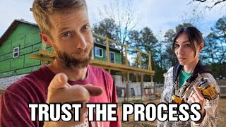 Trust The Process| Building Our Deck/Cabin Roof | You'll See Our Vision For Our New Homestead Build