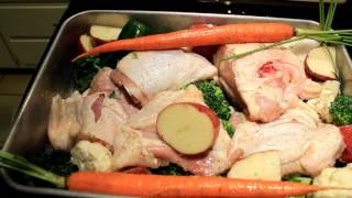 Roasted Chicken & Vegetables ~ One Pan Meal ~ Super Easy