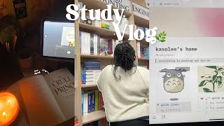 Study vlog📹 | new novel, first week of school, cafe studying 🎧