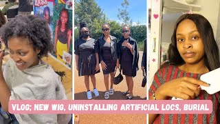 VLOG| Attending a Burial, Buying my first HUMAN HAIR WIG, Uninstalling 6 months Artificial locks