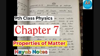 Nayab Notes Class 9 Physics Chapter 7 Properties of Matter